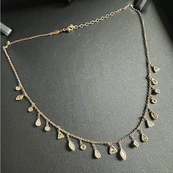 ❗️SOLD❗️$13,750 JACQUIE AICHE Diamond Multi Shapes Shaker Necklace 14k YG - Picture 5 of 8